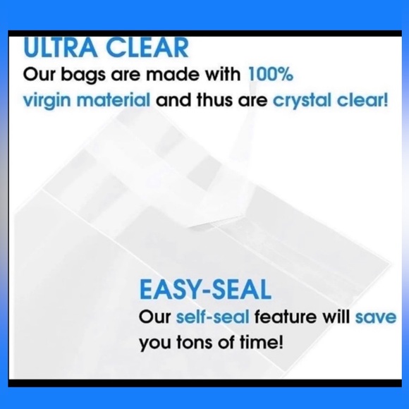 25ct 6’x9’ Clear Cello Bags w/Free Stickers 🧁🆕🧁 Crystal Clear/Resealable… - Picture 6 of 7